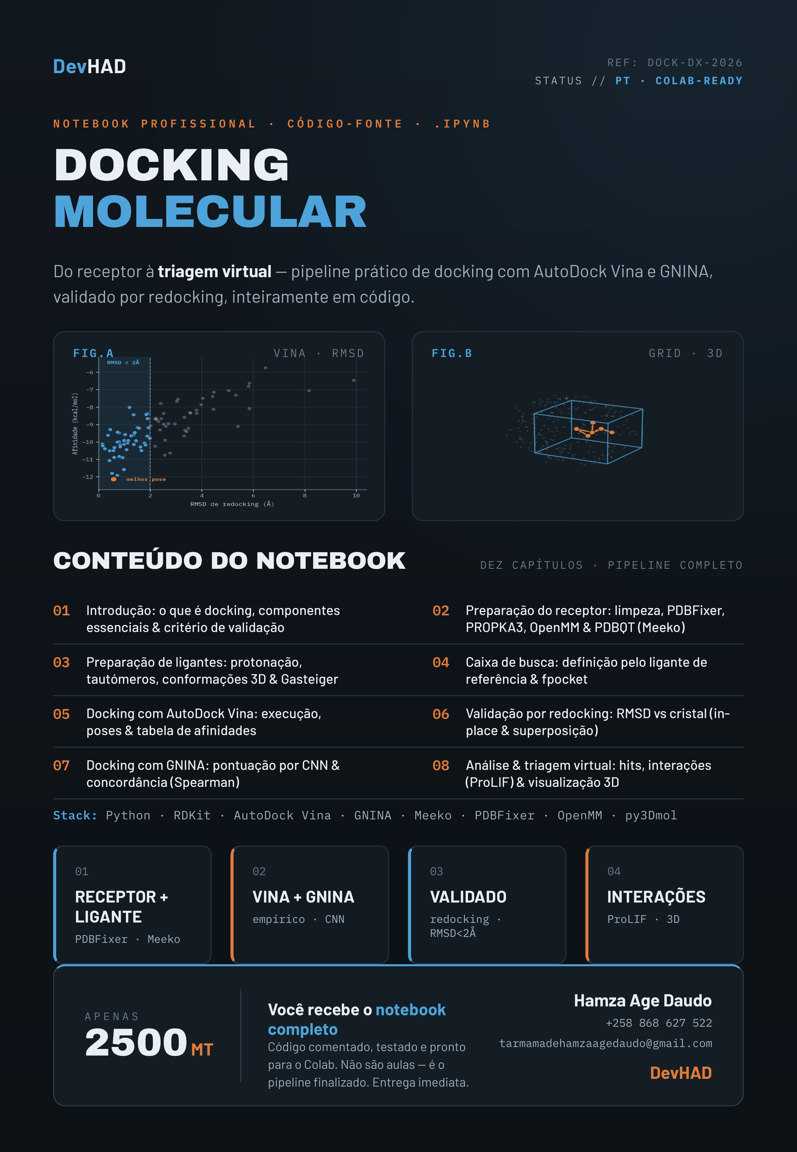 Capa do curso de Docking Molecular.