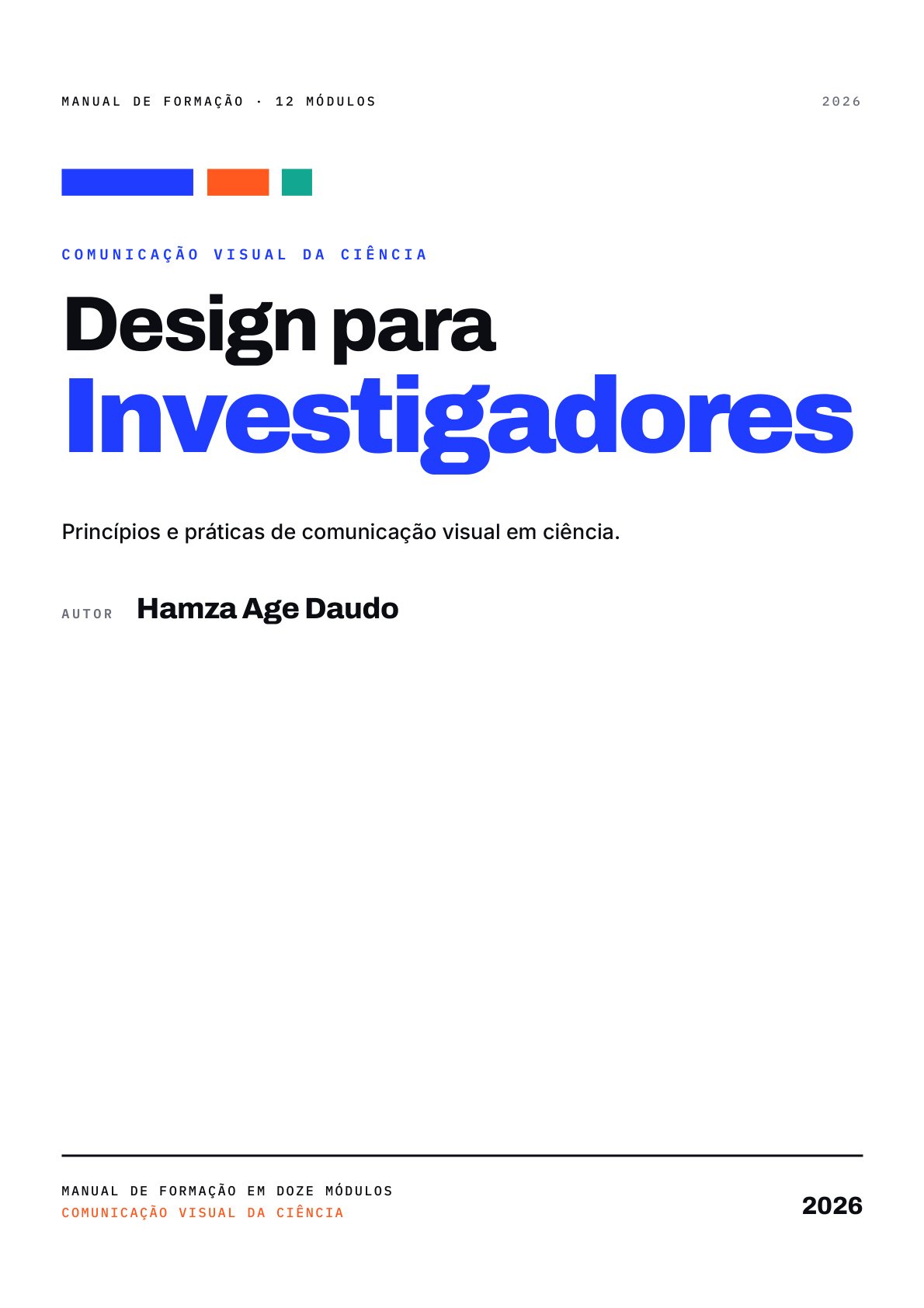Capa do livro Design para Investigadores.